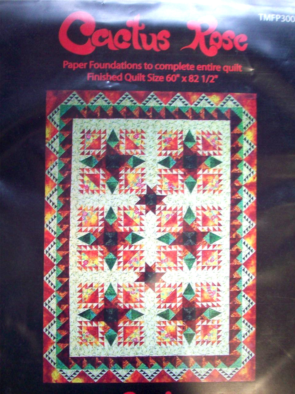Cactus Rose  foundation sheets to make 60" by 82 1/2" quilt top