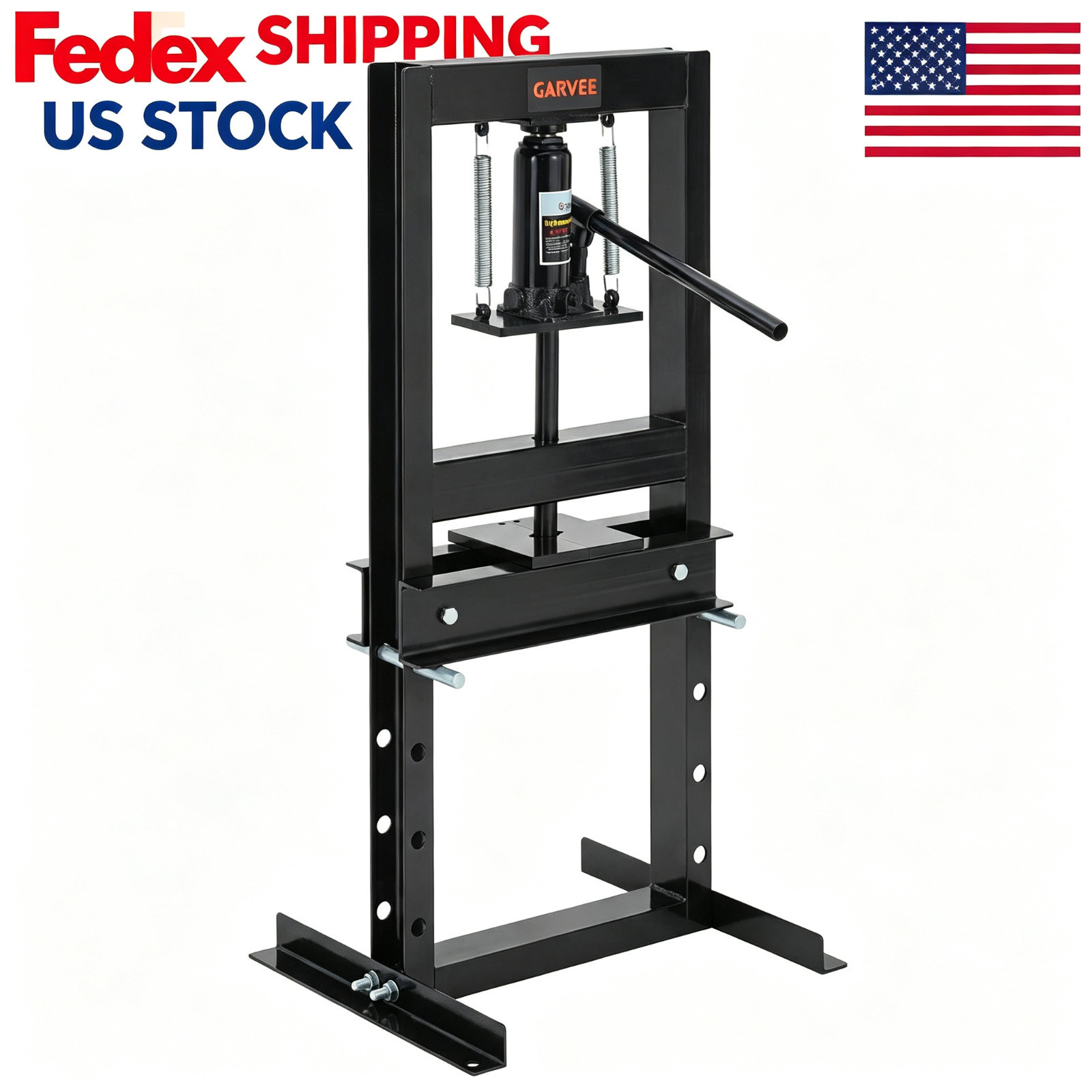 6 Ton Hydraulic Press, H-Frame Hydraulic Shop Press, Adjustable Benchtop Floor