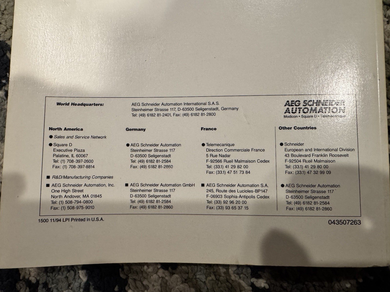 Modicon Remote I/O Cable System Planning & Installation Guide