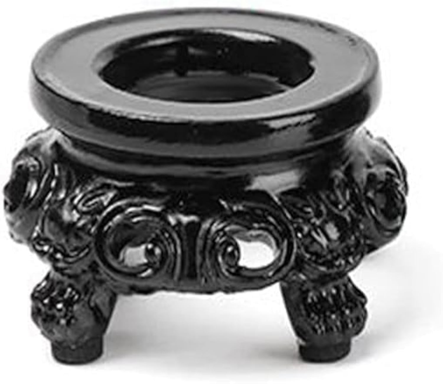 Juroicessry Black Wooden Display Stand for Crystal Sphere Quartz Ball