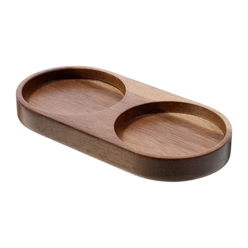 Salt and Pepper Grinder Mill Tray, Salt And Pepper Holder, Acacia Tray, Wood