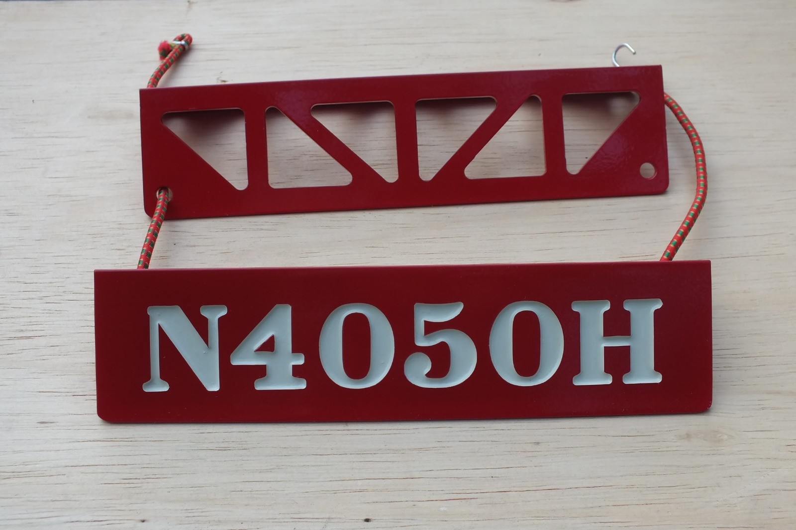 Aircraft Wheel Chocks  with Engraved "N" number 2" x 2" x 8"