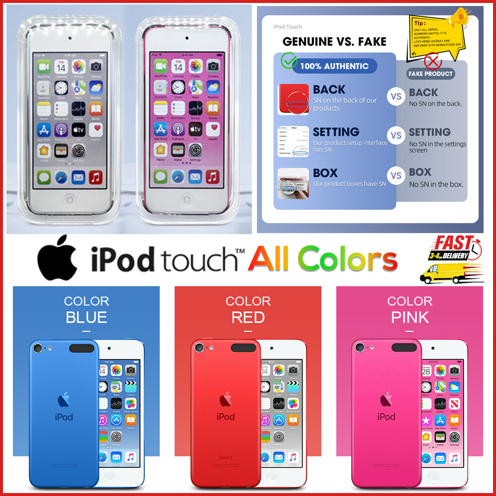 Brand New-Apple iPod Touch 6th/7th Generation 64/128/256GB All colors-Sealed lot