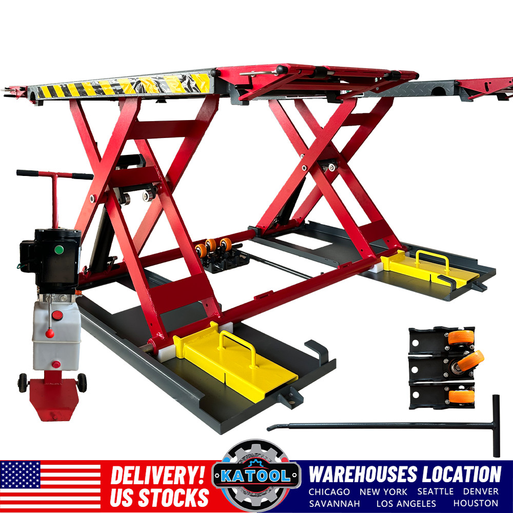 Motooltech KT-X77 Mid Rise Scissor Auto Lift 7000lbs Electric Release 110V/1PH