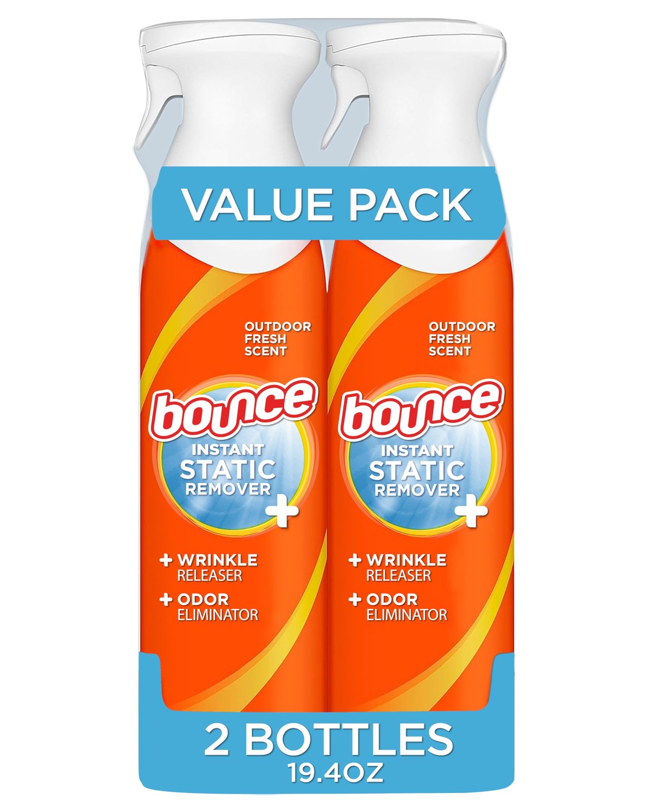 3 in 1 Wrinkle Releaser Fabric Spray Odor Eliminator Anti Static 9.7oz 2 Pack