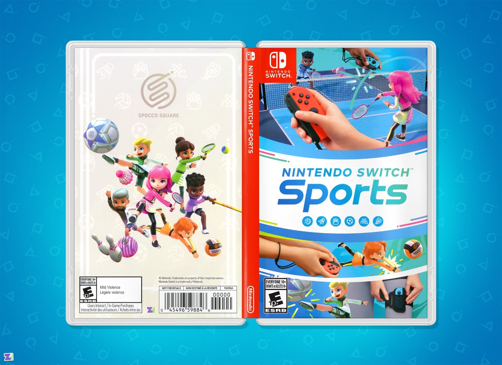 Nintendo Switch Sports COVER ART: Replacement Insert / Case for Nintendo Switch