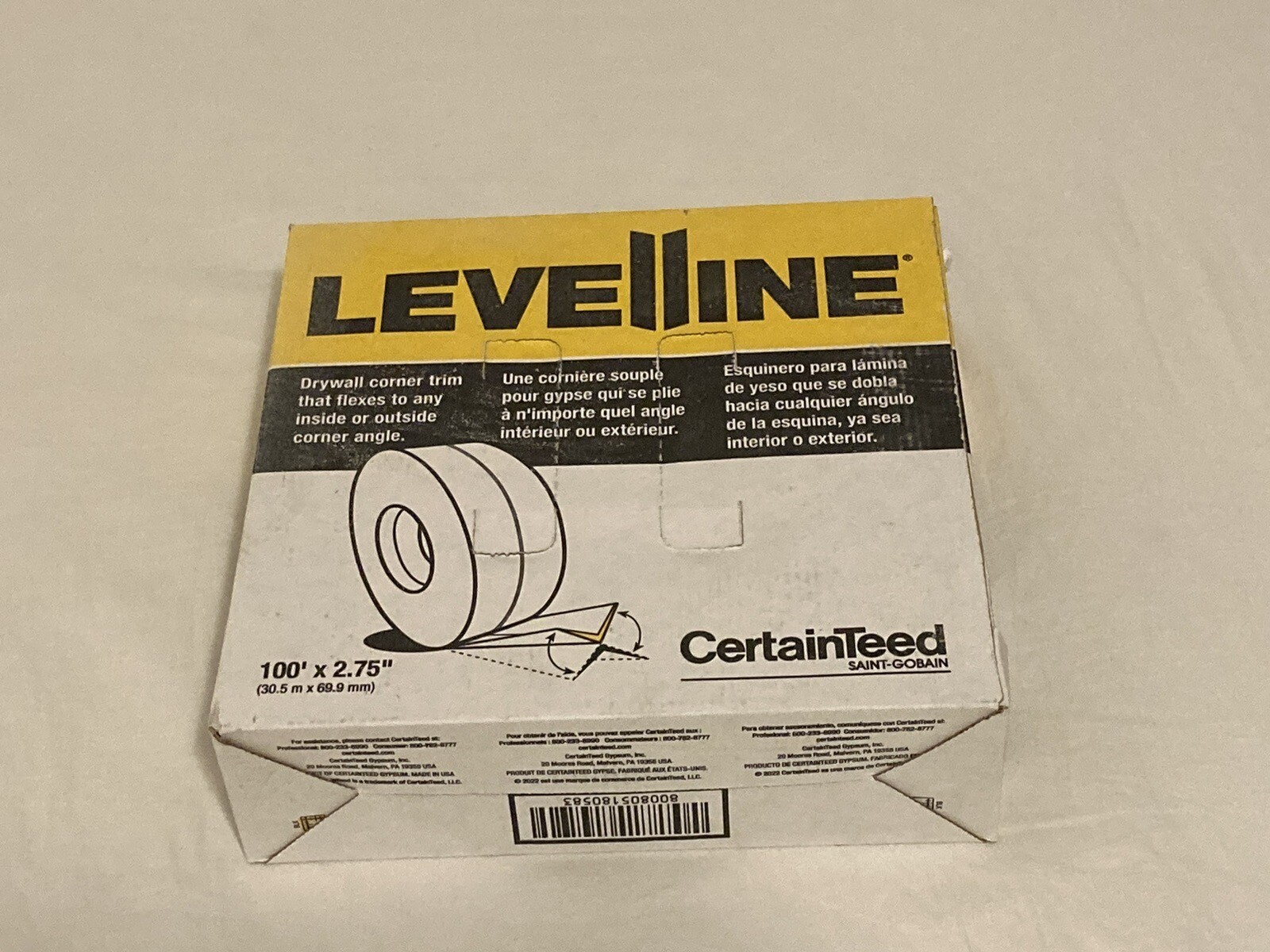 Levelline Certainteed Drywall Corner Tape 2.75”x100’