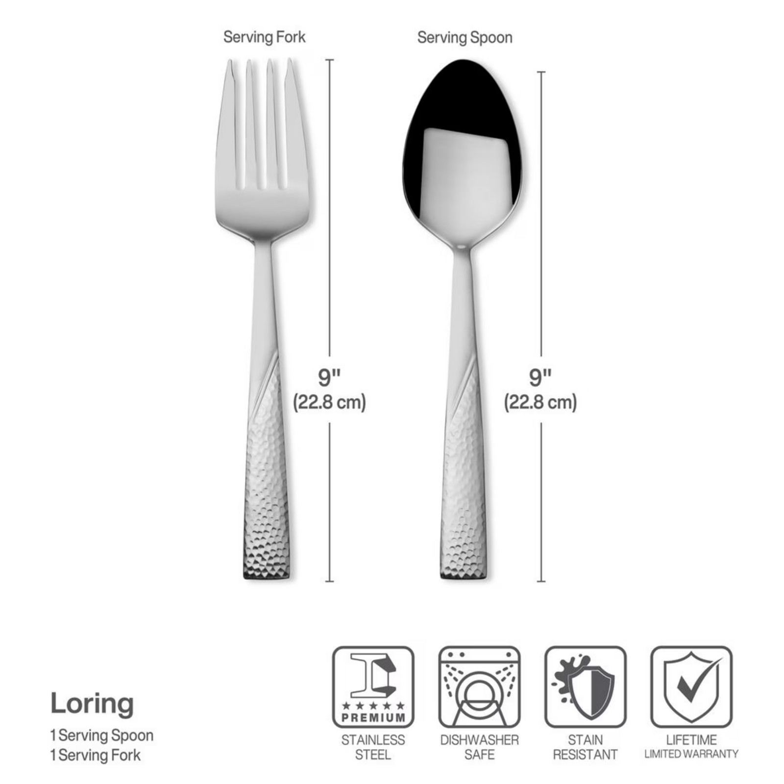 International Silver Loring 34-Piece 18.0 Flatware Set Service for 8