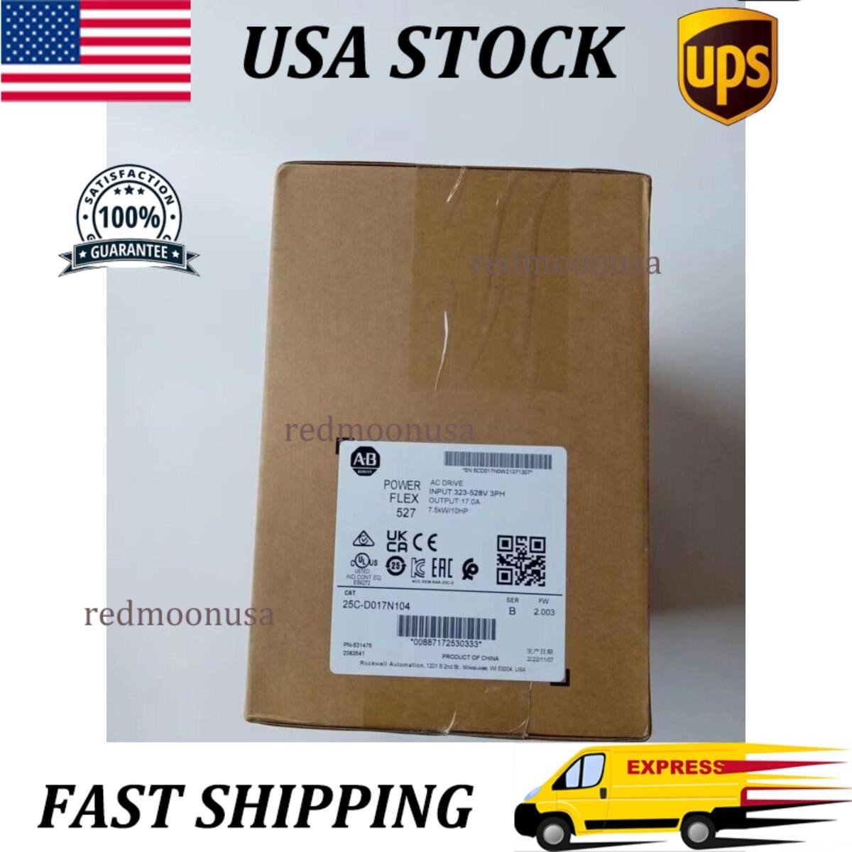 AB 25C-D017N104 PowerFlex 527 AC Drive 7.5KW 10HP 25CD017N104 US Free Tax
