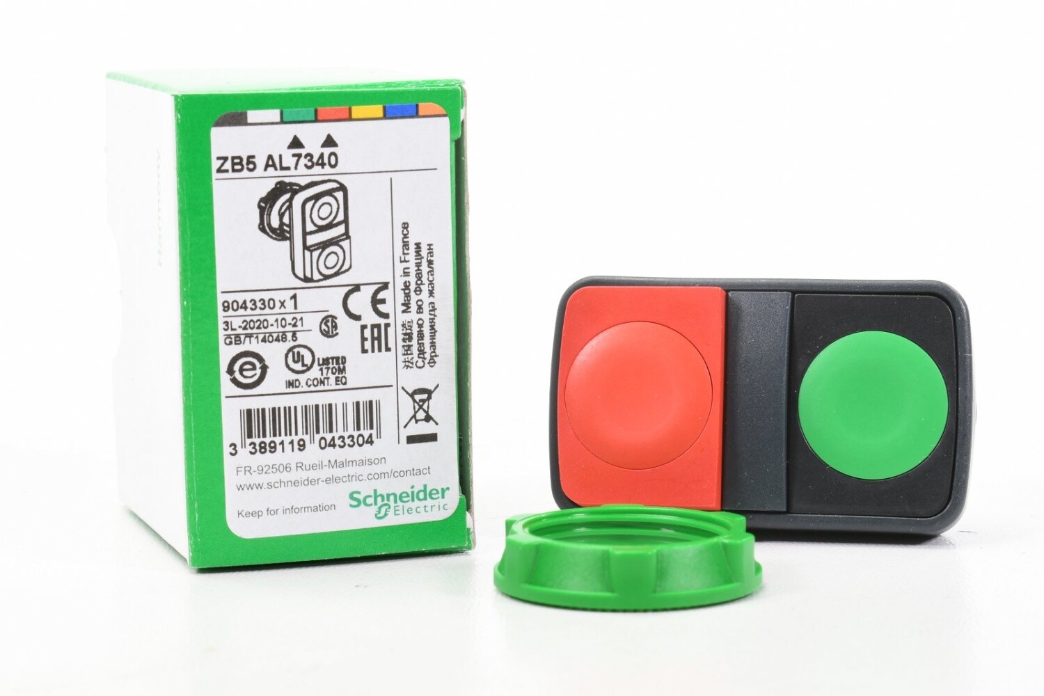 SCHNEIDER ELECTRIC ZB5 AL7340, Head for double headed push button - NEW