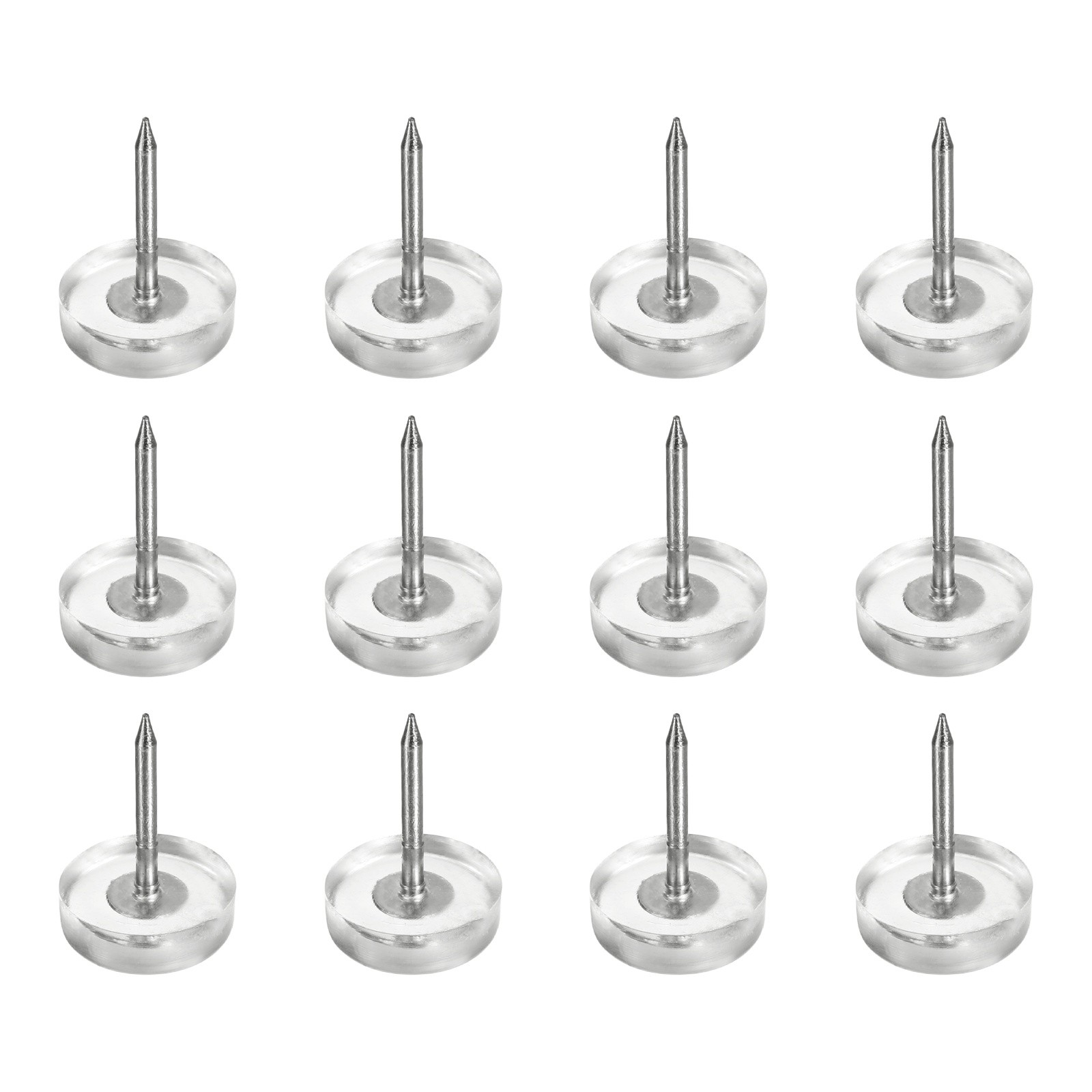 12 Pcs Transparent Furniture Sliders 13mm Round Plastic Furniture Guides
