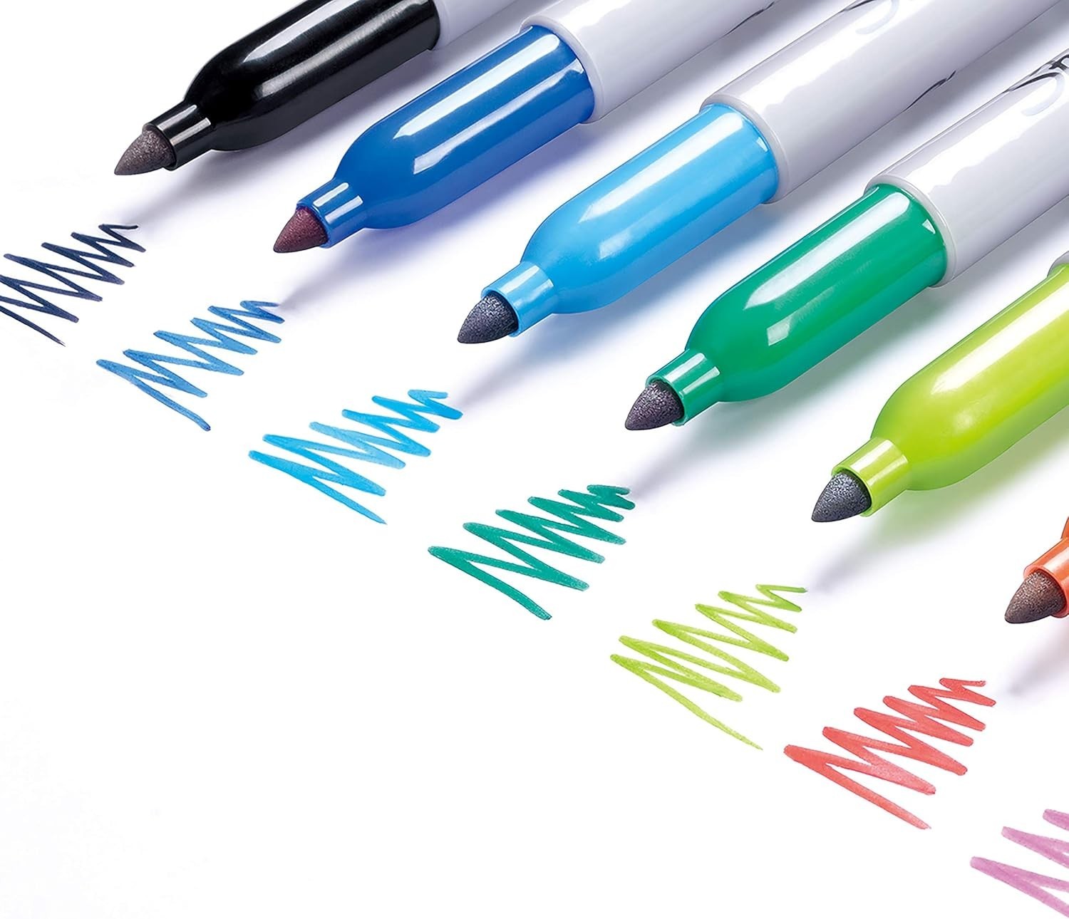 Sharpie Permanent Markers Fine Point Green 12 Count