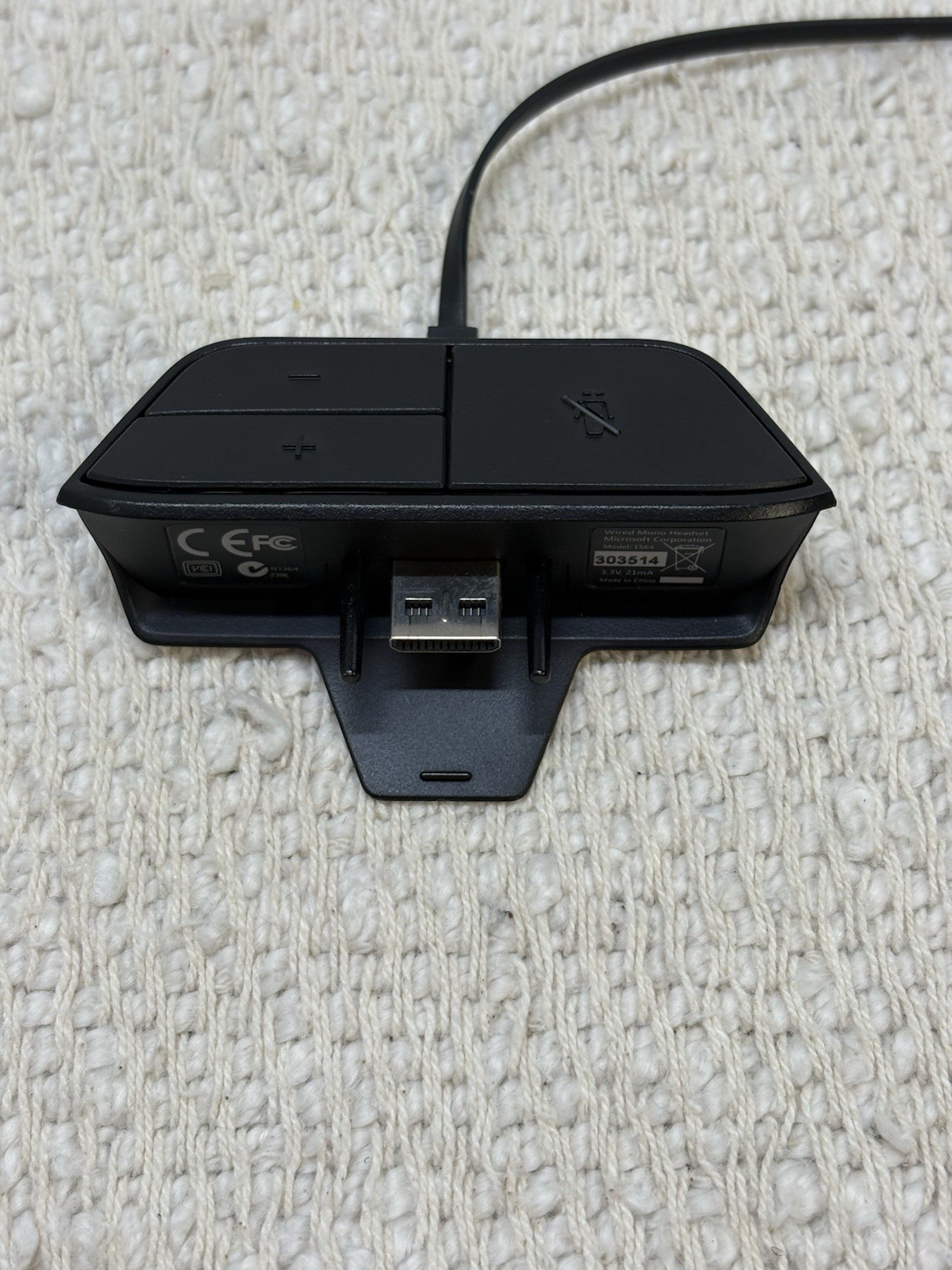 Microsoft Xbox One Wired Mono Headset Mic Microphone Model 1564