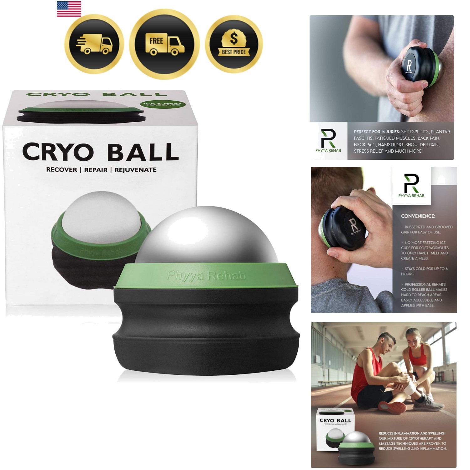 Ice Ball - for Muscles Deep Tissue - Cold Therapy - Plantar Fasciitis