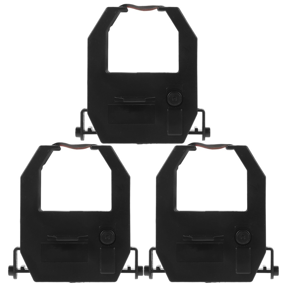 3Pcs Durable Time Clock Ribbon Replacement Black Red Ink Cartridge