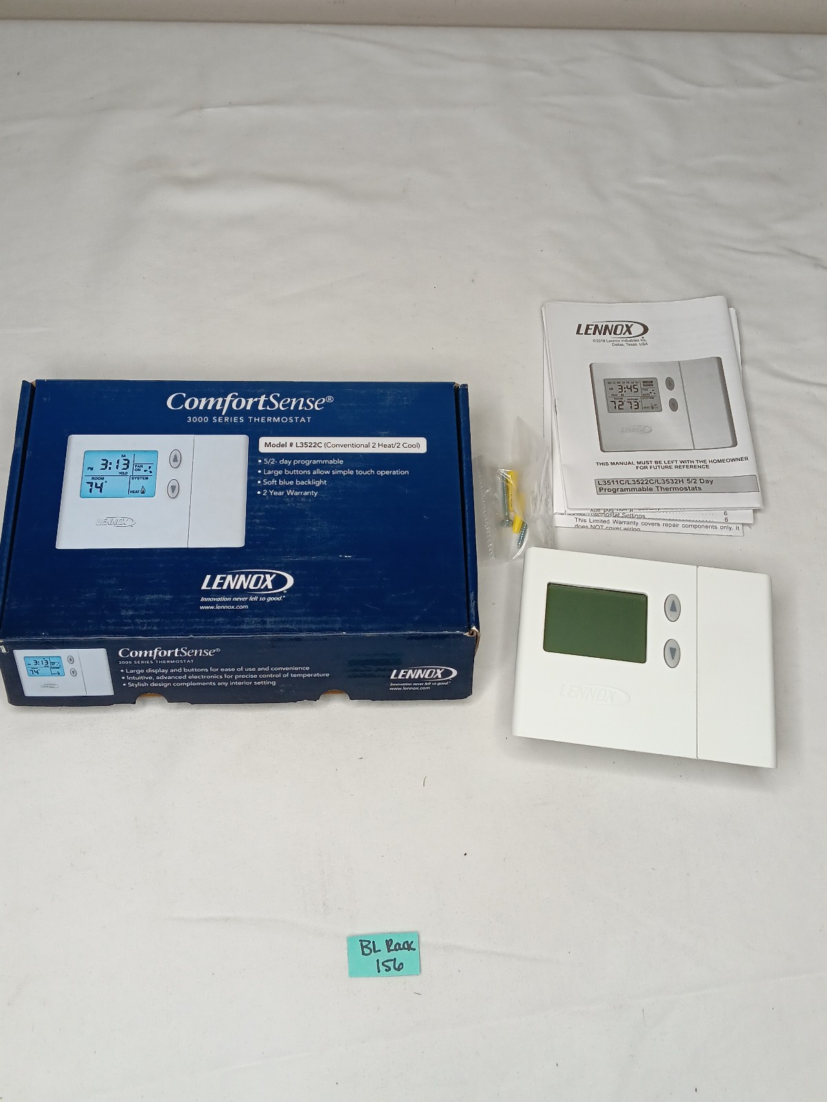 Lennox Comfort Sense 3000 L3522C Thermostat 2 Heat 2 Cool 51M35