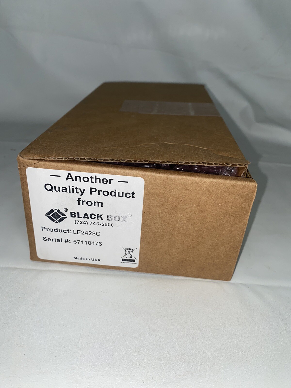 Black Box LE2428C Serial 67110476 8 Port Managed Fiber Switch Modulus Black Box