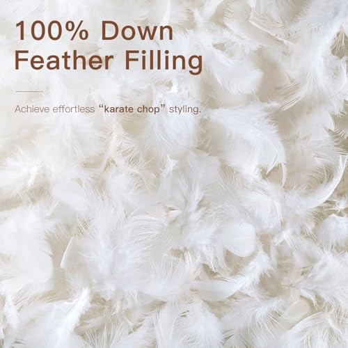 Down Feather Throw Pillow Inserts 12x20 Euro Pillow Inserts, Soft Fluffy