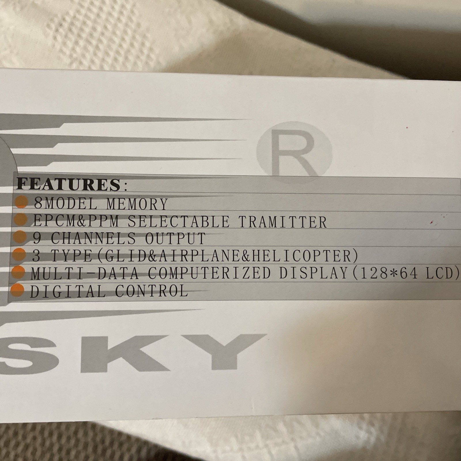 Fly Sky Airplane Drone Controller FS-TH9X PCM1024 Transmitter 2.4GHz *read*