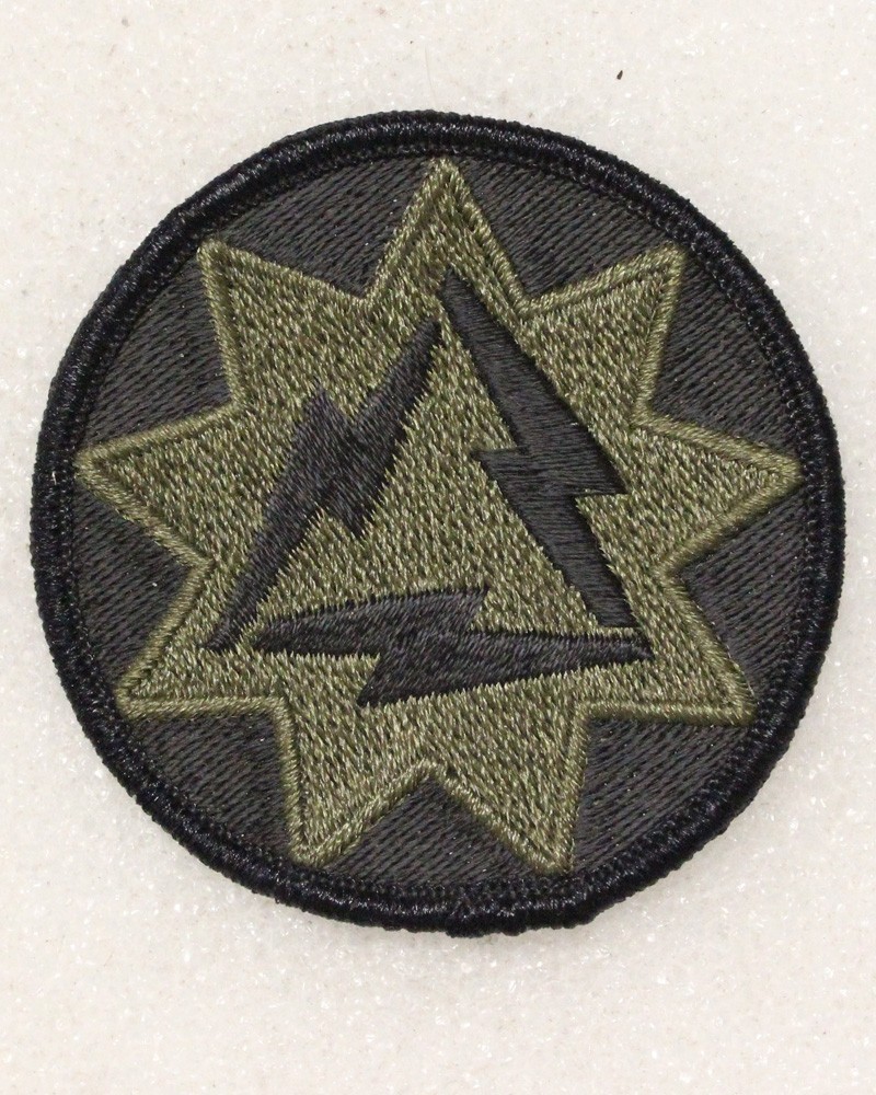 Army Patch: 93rd Signal Brigade - subdued, merrowed edge