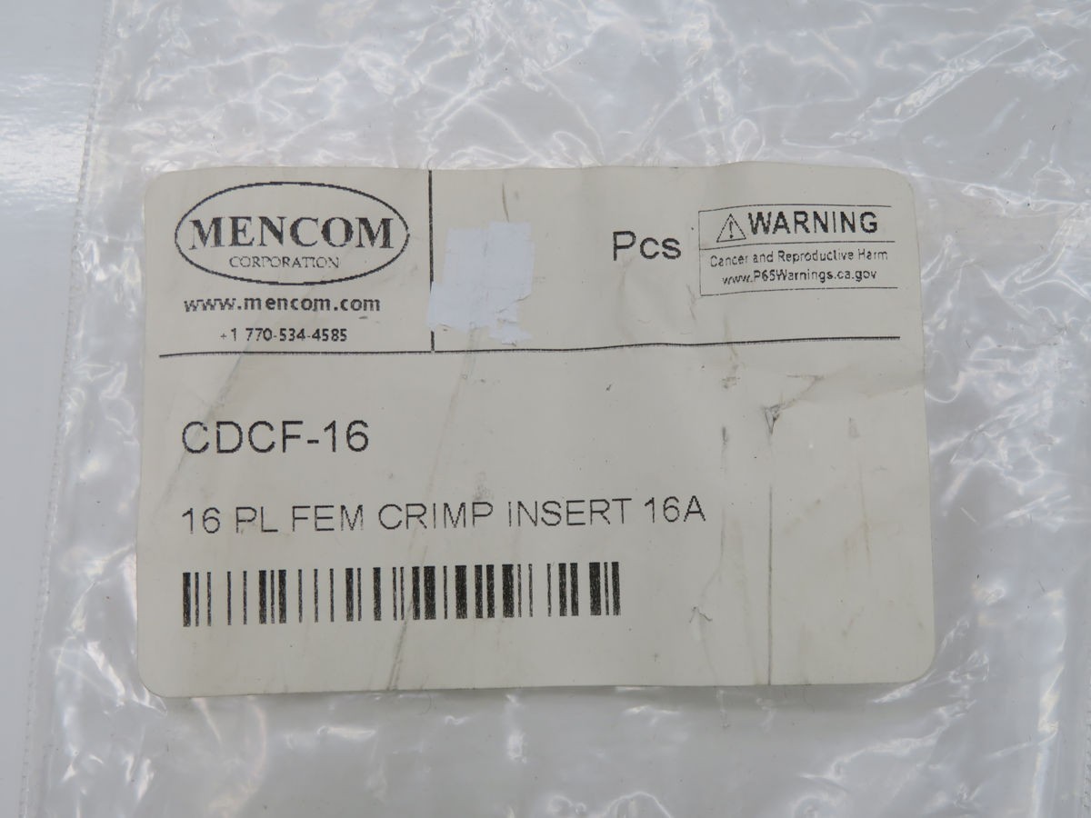MENCOM CDCF-16 FEMALE CRIMP INSERT T243741