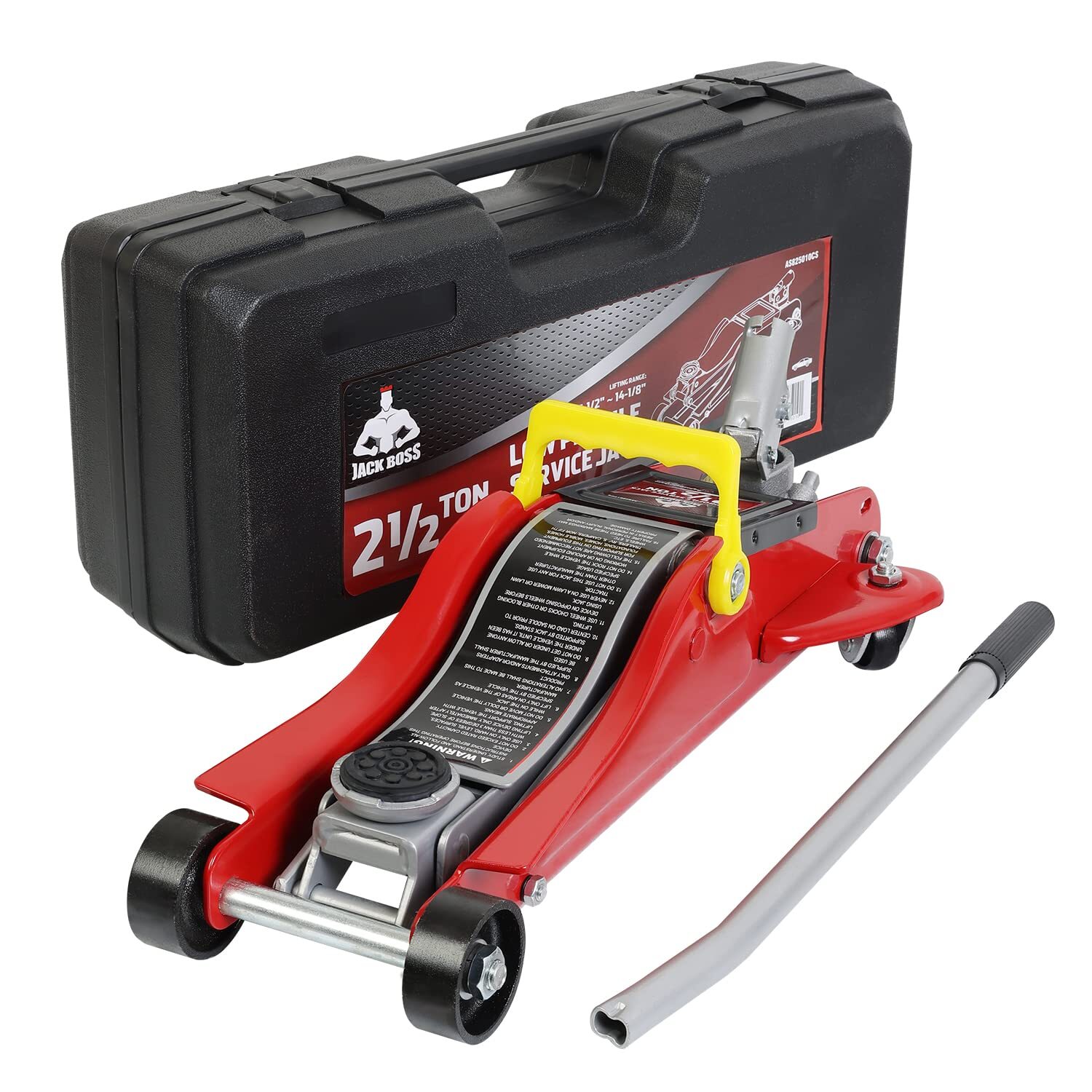 2.5 Ton Floor Jack with Portable Case Lifting Range 3.5"-14" Low Profile