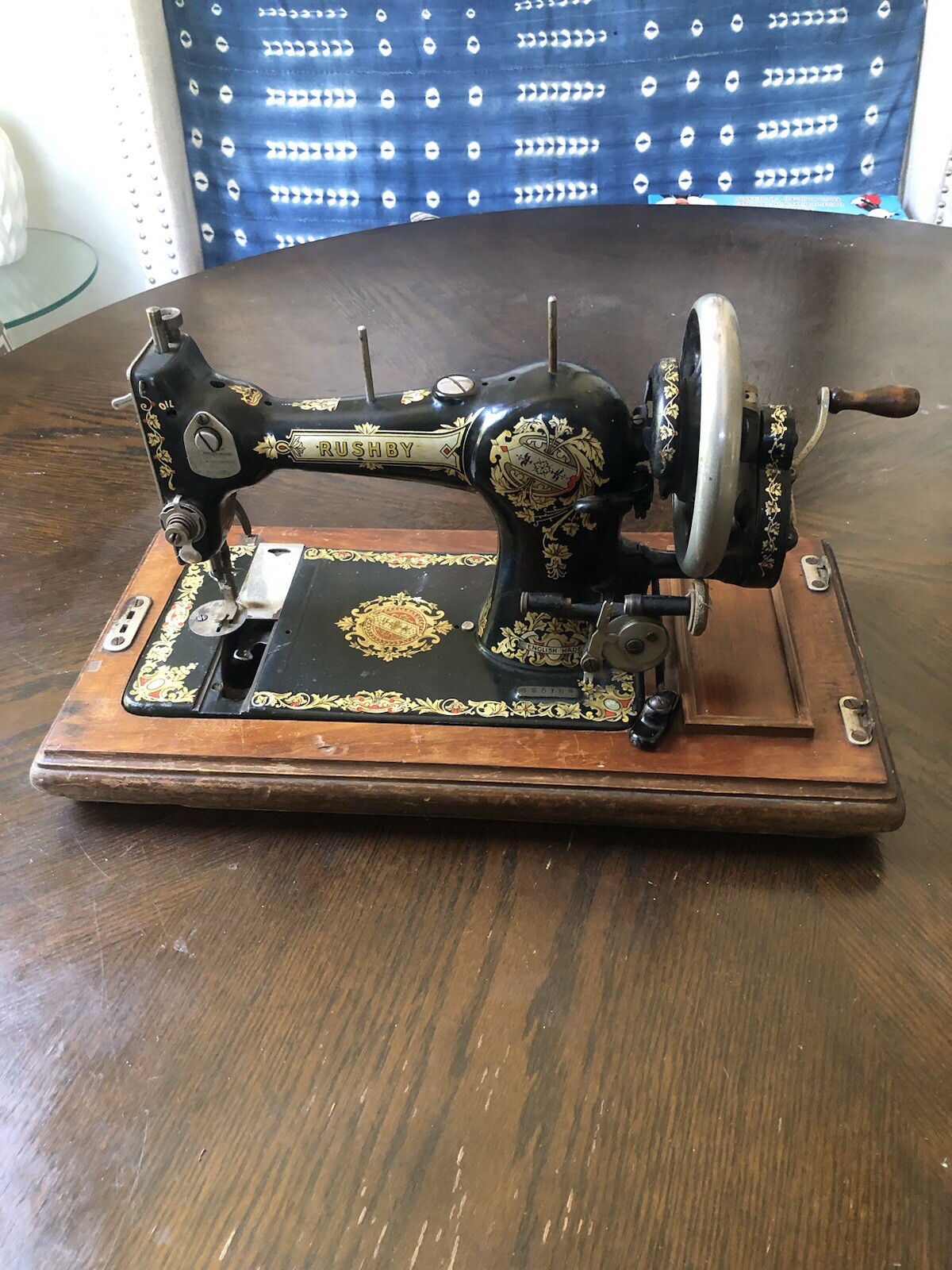Rusby Hand Crank Vintage Sewing Machine by Jones & Co, circa 1935