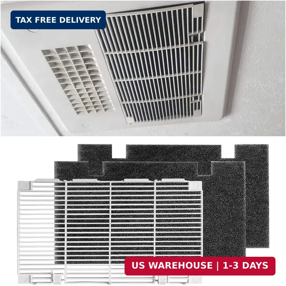 RV A/C Ducted Air Grille, Camper Air Conditioner Grille with 2 Air Filter Pad As