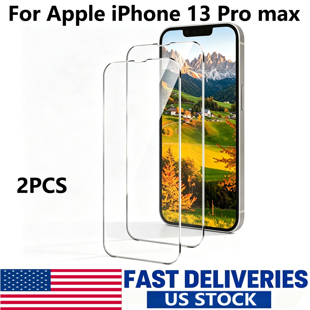 2pcs For Apple iPhone 13 Pro max Tempered Glass Screen Protector Anti Scratch
