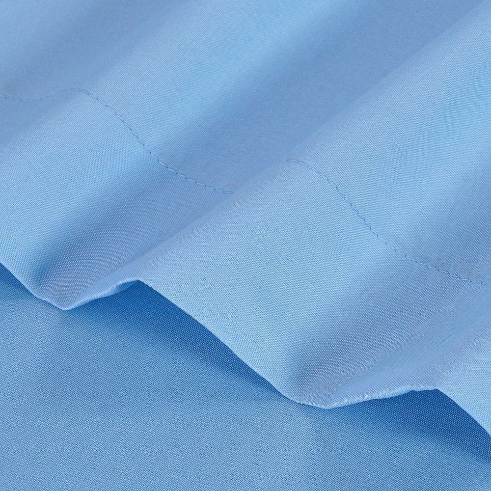 Microfiber 3 Piece Twin Sheet Set Light Blue Bedding