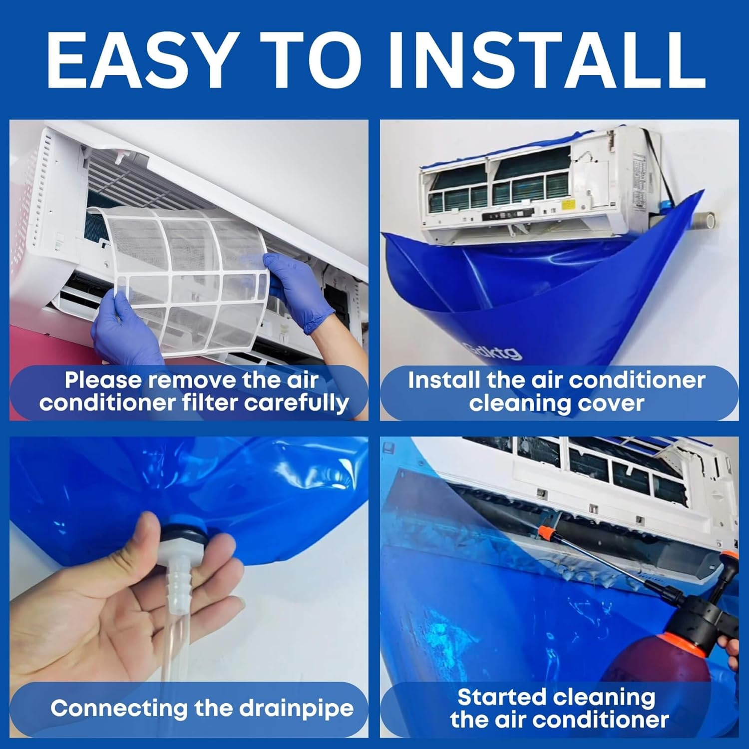 Mini Split Air Conditioner Cleaning Kit - 10 Piece Set