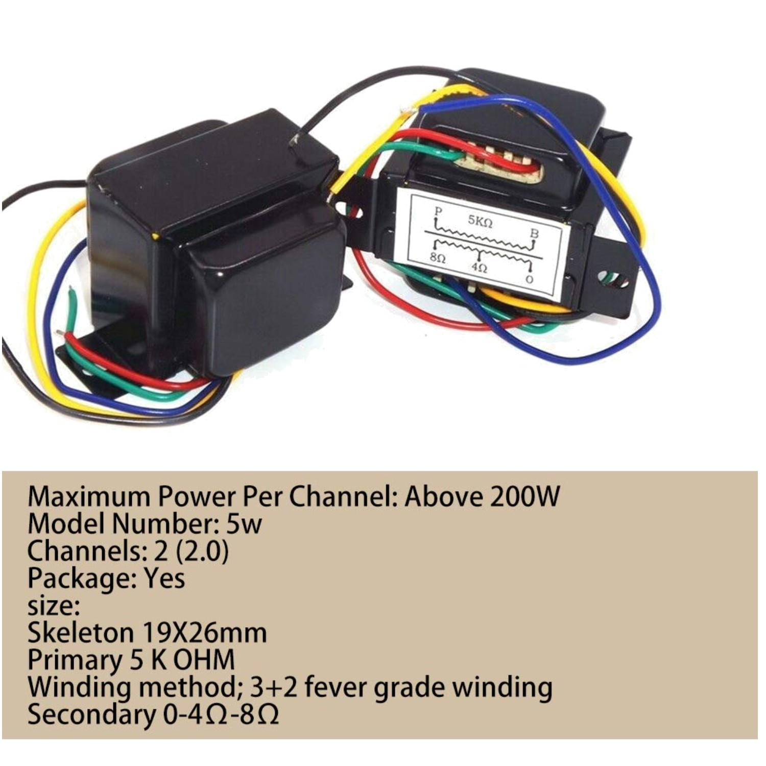 1Pcs 5K 5W Single-Ended Audio Transformers - Tube Amp Output