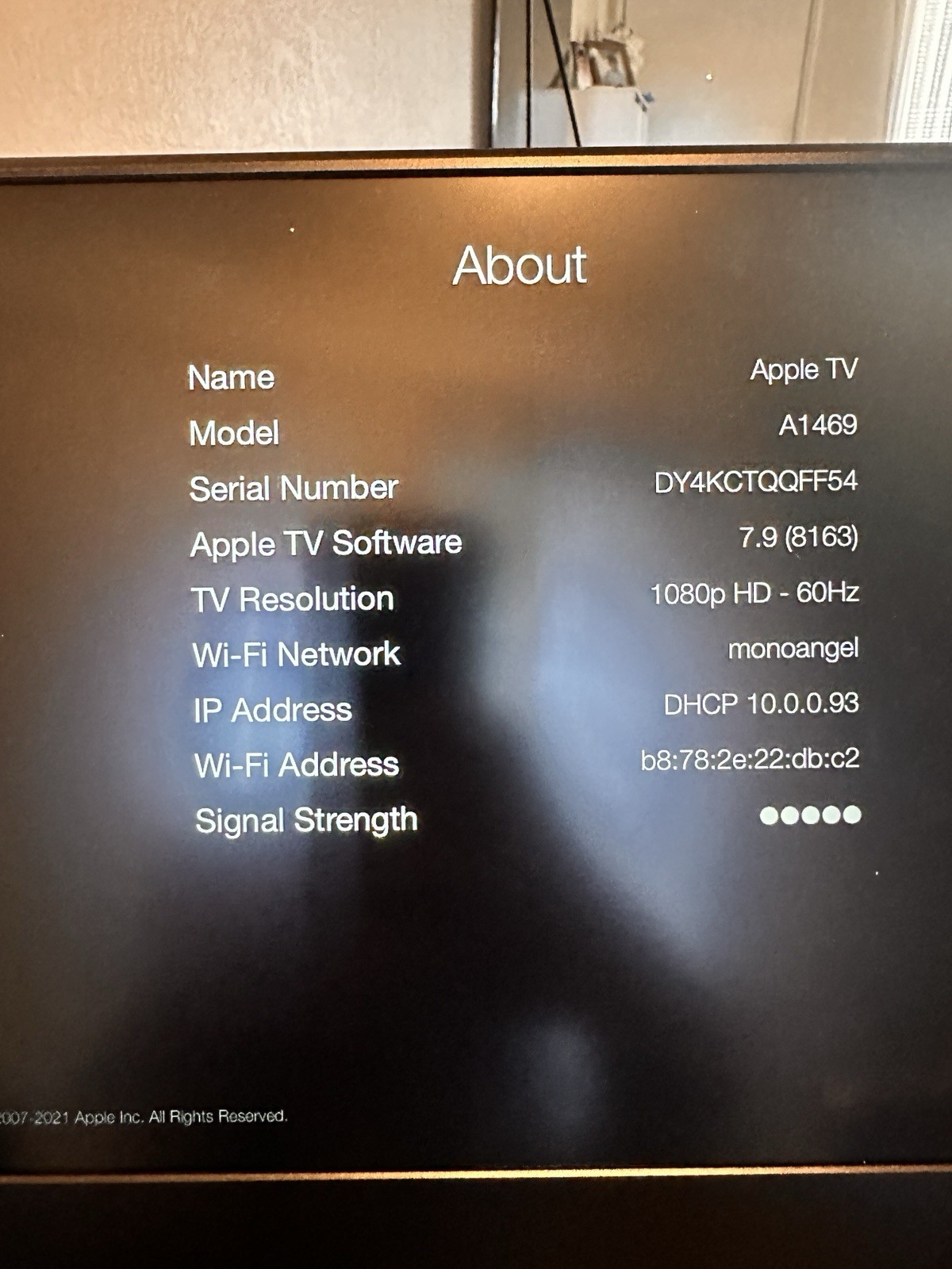 Apple TV 3rd Generation Media Player - NO POWER CORD, NO REMOTE*