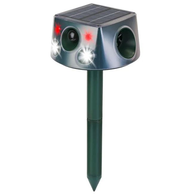 Fresh Fab Finds FFF-GPCT4804 Ultrasonic Solar Animal Repeller Outdoor Mole Sn...