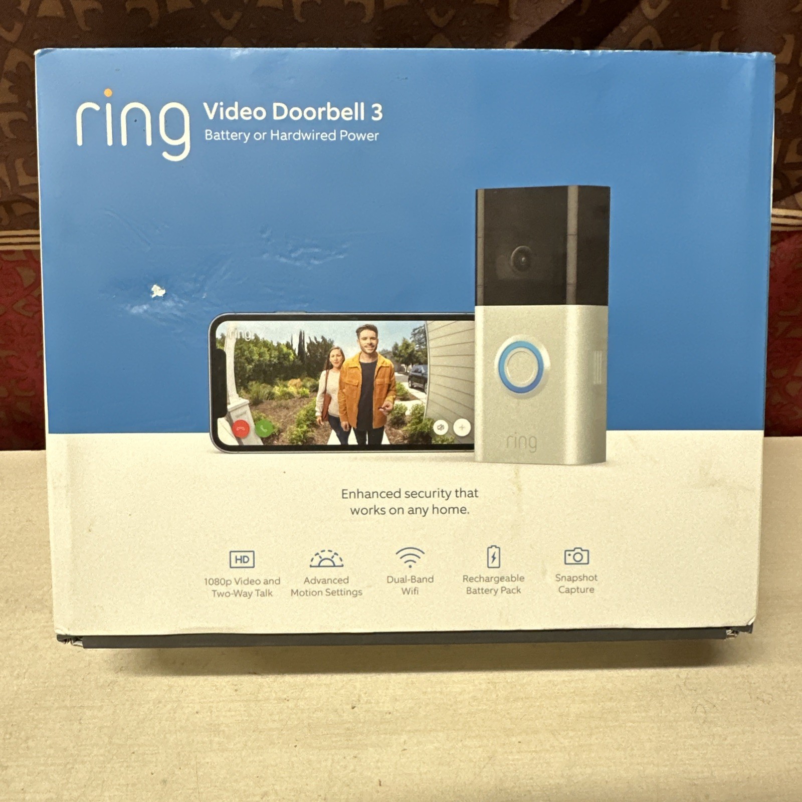 Ring Video Doorbell 3 Wireless with HD Video, Two-Way Talk, Motion Detection