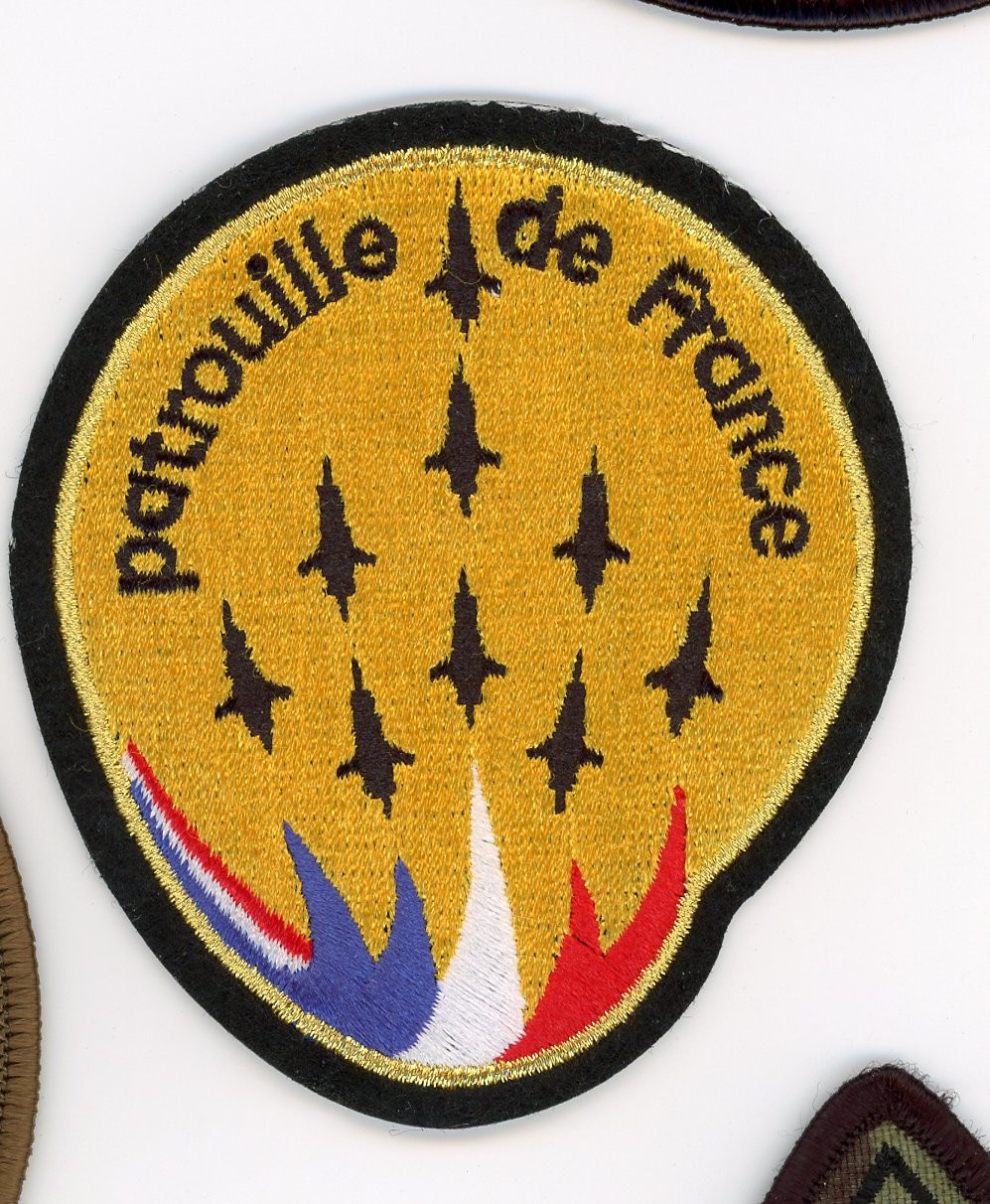 PATCH FRANCE AIR FORCE AEROBATIC TEAM PATROUILLE DE FRANCE RON ON PARCHE