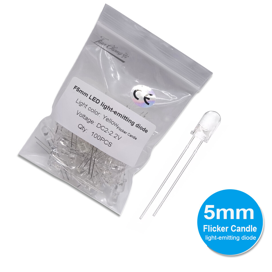 3mm 5mm Candle Led Flicker Yellow Red Light Flickering light-emitting diode