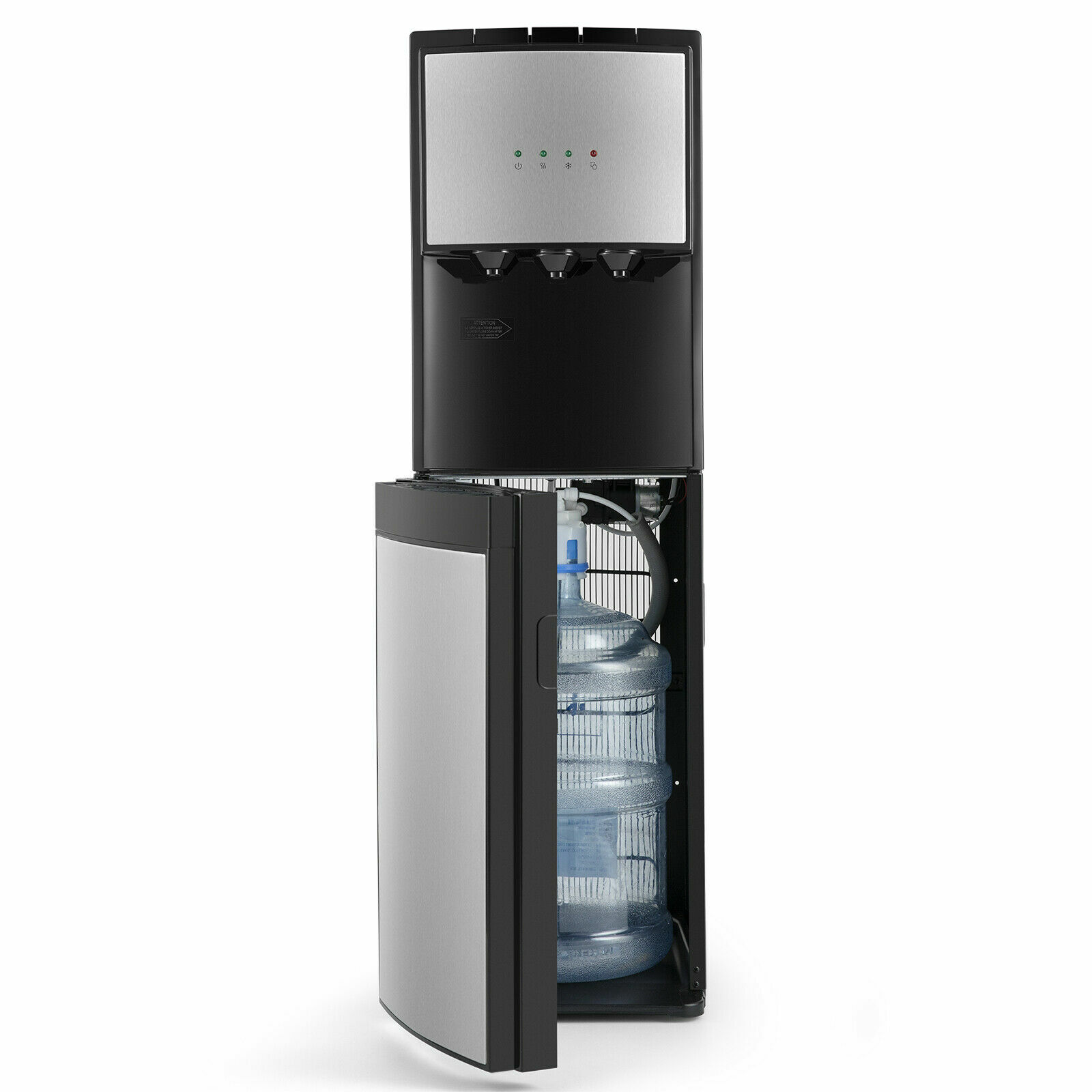 Bottom Loading Hot Cold Water Dispenser Stainless Steel Safety Lock 3Temperature