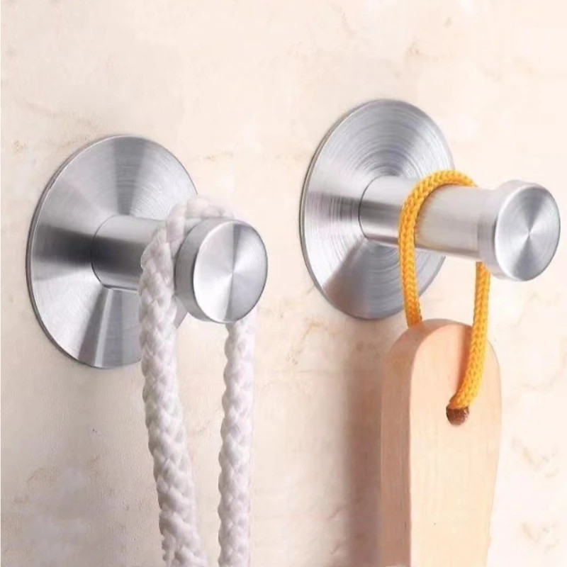 1pcs Stainless Steel Hook Self Adhesive Heavy Duty Hook Kitchen Bathroom Organiz
