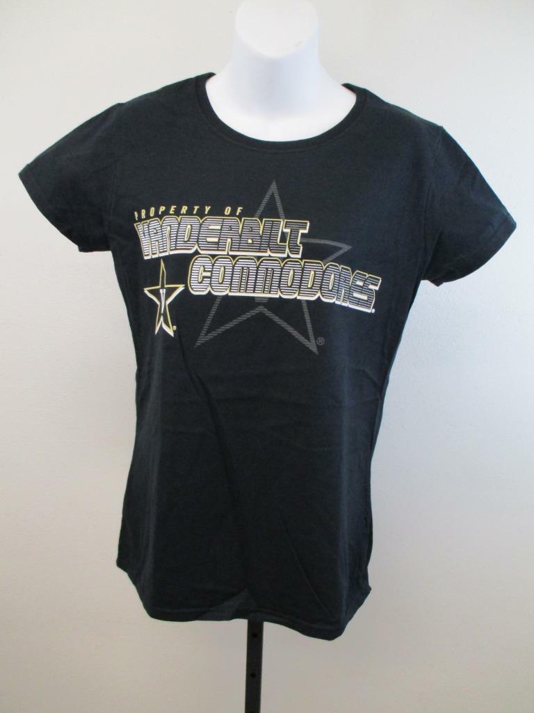 New Vanderbilt Commodores Womens Sizes M-L-XL Black Shirt