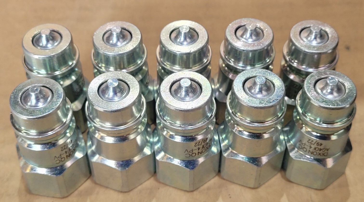 Dixon 1/2" AG-Series Quick Disconnect Interchange Hydraulic Poppet Valve QTY 10