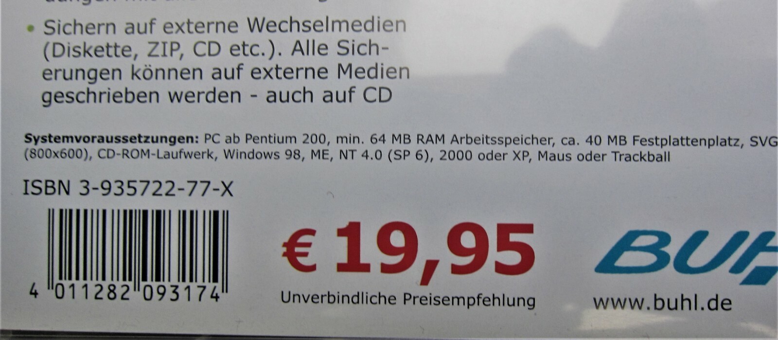 CD-ROM / Secuties / Smart Backup / Sicherheits Utilities / Buhl / 2002