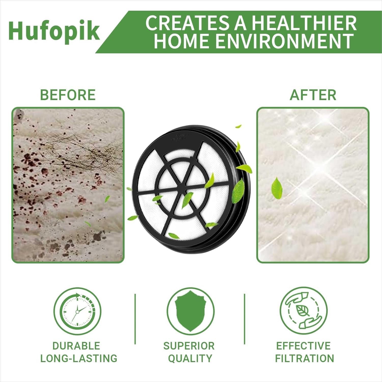 2-Pack Vacuum Filter Compatible with Eureka WhirlWind Bagless Canister Vacuum Cl