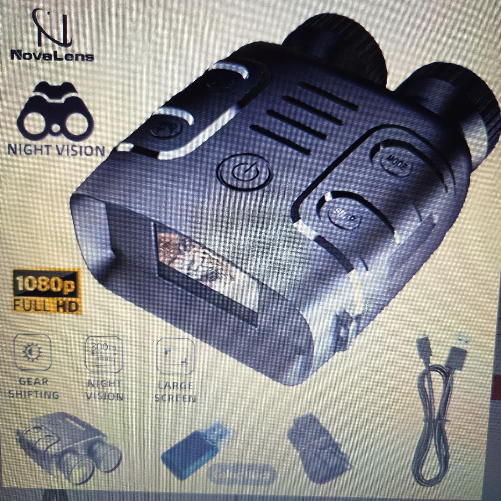 2026 HD2.5K Binocular Infared Telescope Goggles 10X Zoom CMOS HD Night Vision...