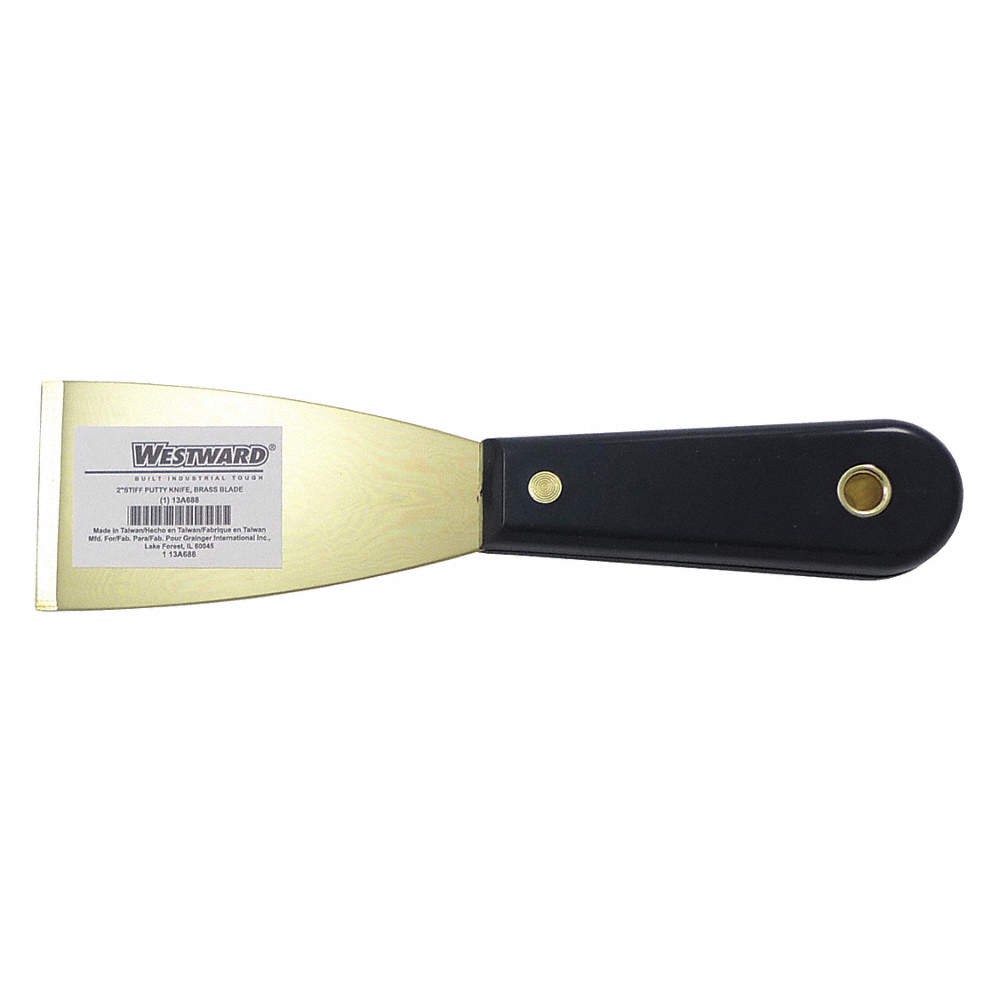 WESTWARD 13A688 Scraper,Bevel,Brass,2"W 13A688