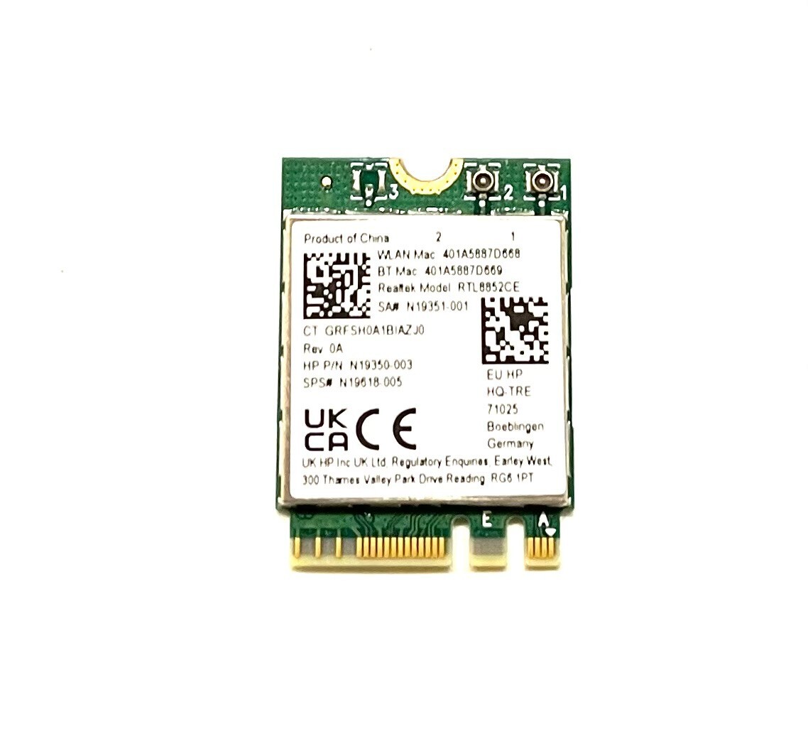 RTL8852CE Realtek M.2 2230 Wifi 802.11AX Bluetooth 5.3 Wireless Card Genuine