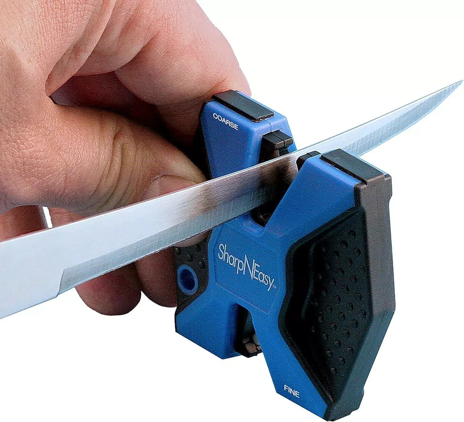 1 Pc AccuSharp Sharp-N-Easy Blue / Black 2-Step Knife Sharpener.