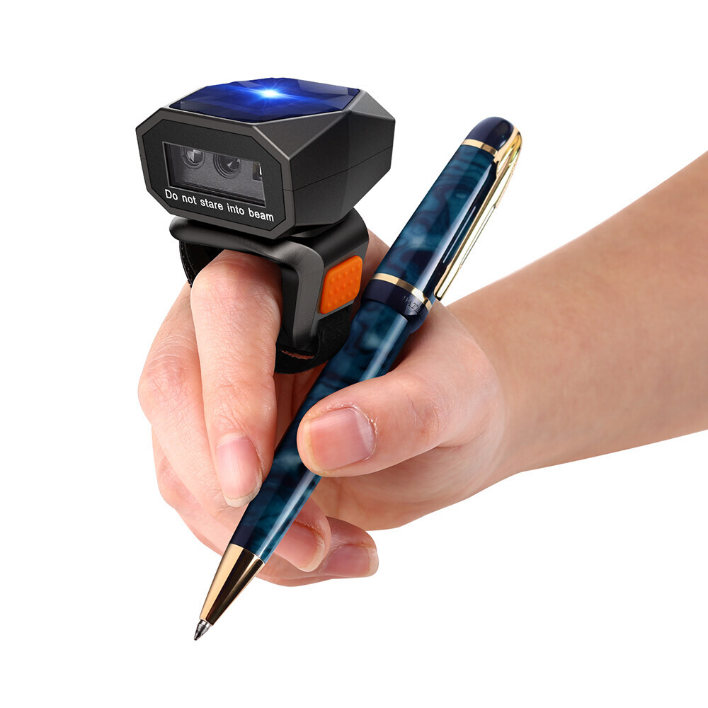 Eyoyo Mini Finger Barcode Scanner Wireless 2D Wearable Ring Scanner for PC Phone