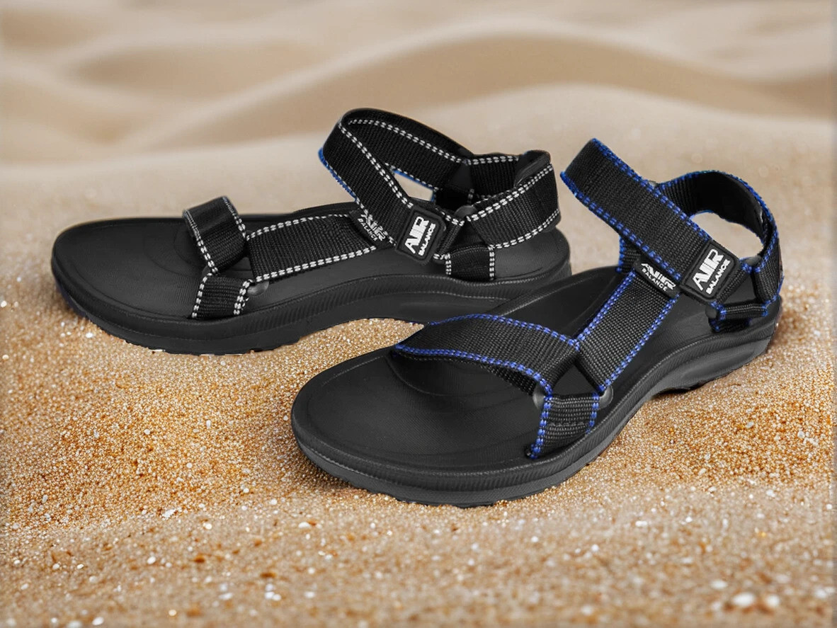 Men's Air Balance Slide Sandals Beach Sandal Comfort River Hook & Loop ABS9904M