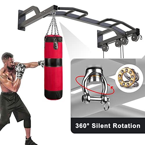48" Wall Mounted Multifunction Cable Pulley System Gym, 48" Wall Mounted